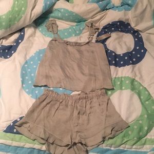 Primark Ruffle Pajama Set in Olive Green :)